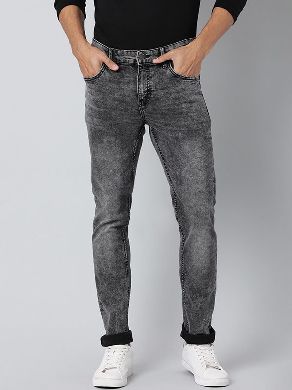 Light Grey Brooklyn Fit Solid Jeans